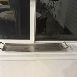 Pottery Barn Silver Rectangular Tray